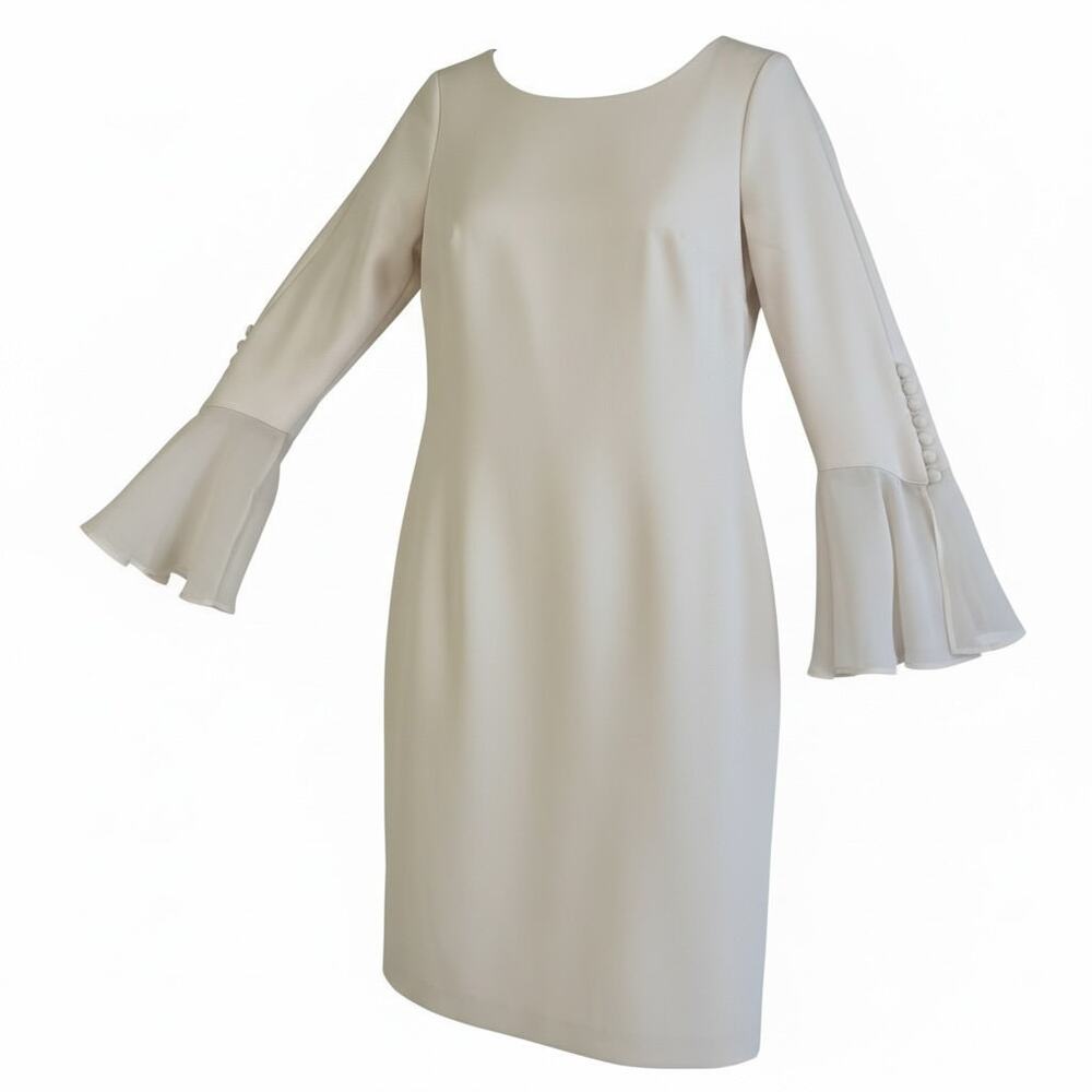 Calvin Klein Women’s 10P Soft Pink Bell Sleeve Shift Dress Petite